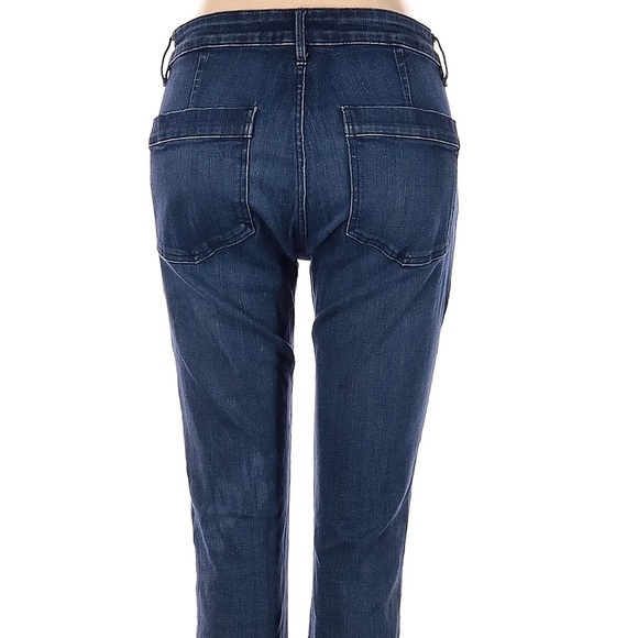 Anthropologie 3x1 Mid Rise Cargo pocket Cropped kick boot Jeans Size 26 - Picture 5 of 11